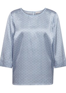 Modische Satinbluse mit brillanten Alloverdruck thumbnail 2