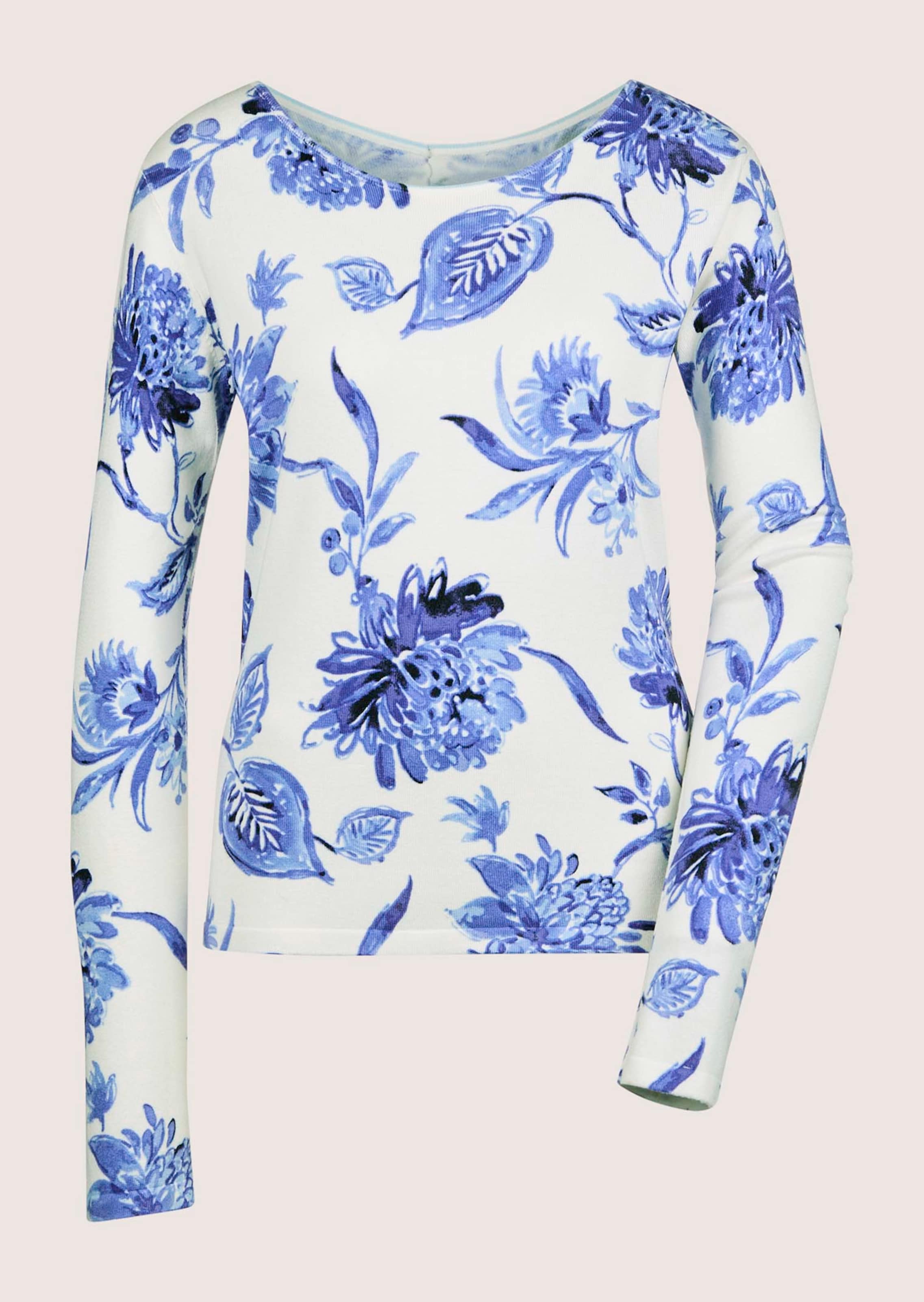 Rundhals-Pullover mit Floral-Print