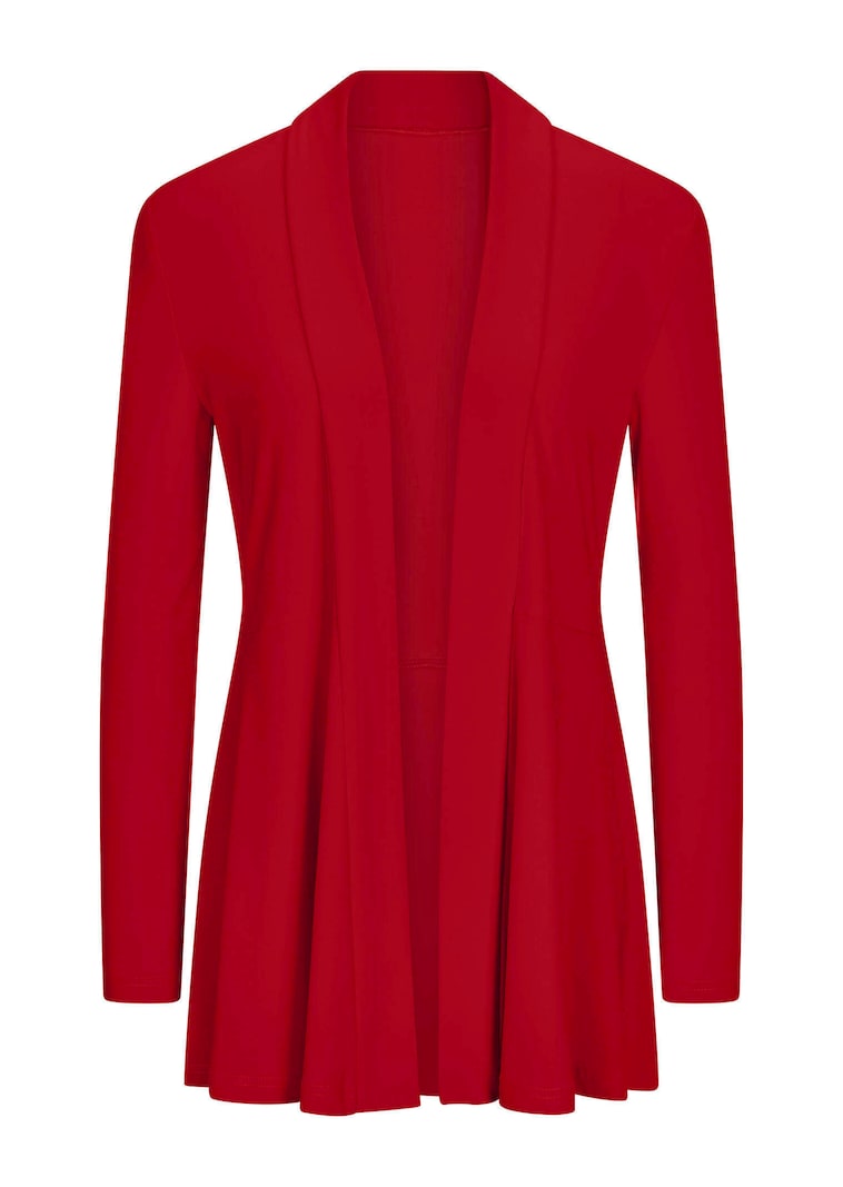 Weich fallende Jersey-Longjacke