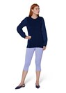 Legerer Pullover in raffiniertem Material-Mix thumbnail 2