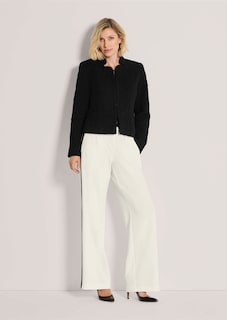 Kurzer Jersey-Blazer mit Zopfmuster thumbnail 2