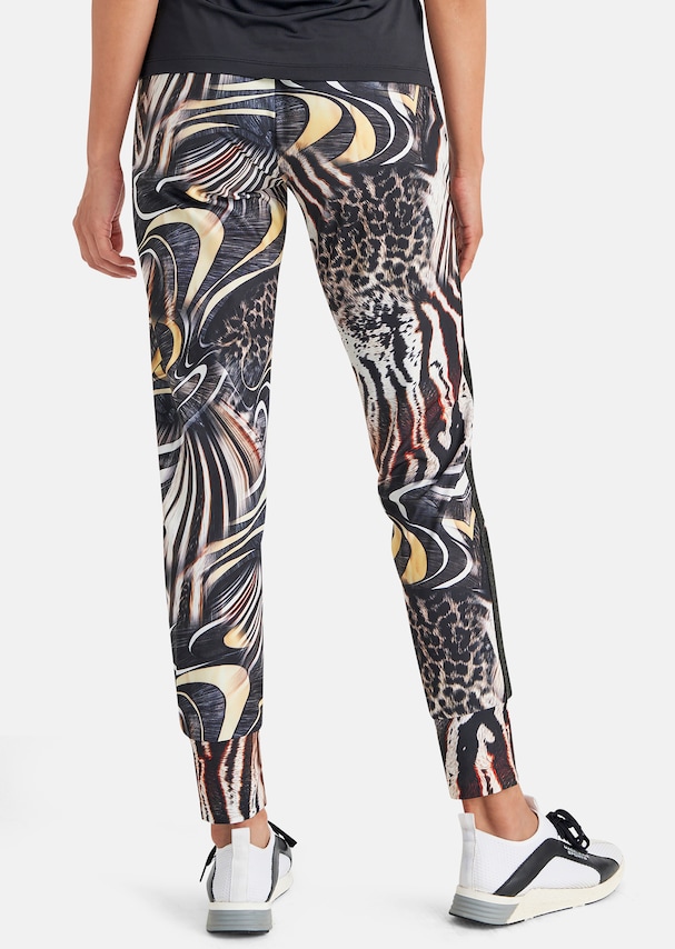 Jogg trousers with abstract animal print 2