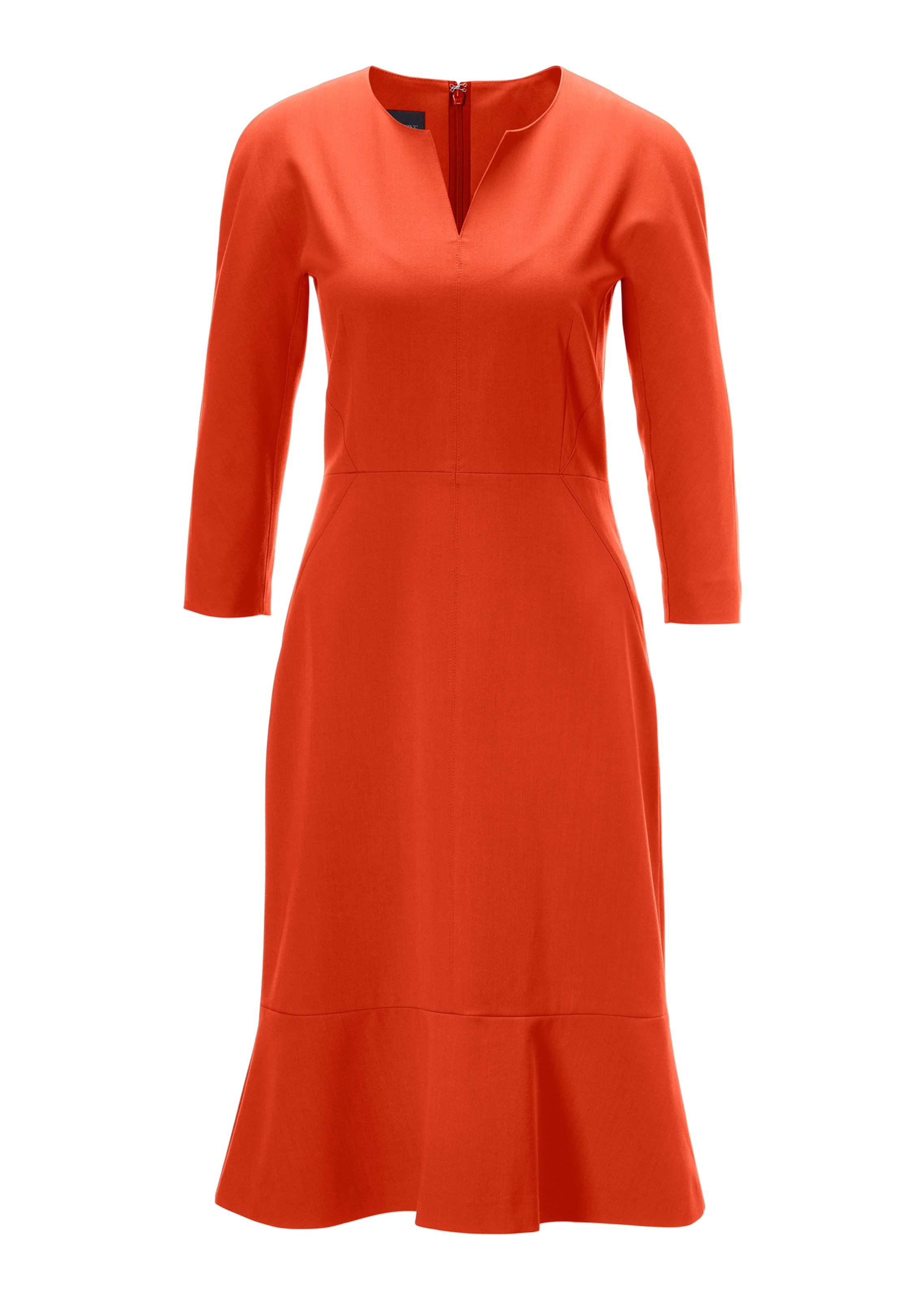 Kleid mit 3/4-Ärmeln und Volant