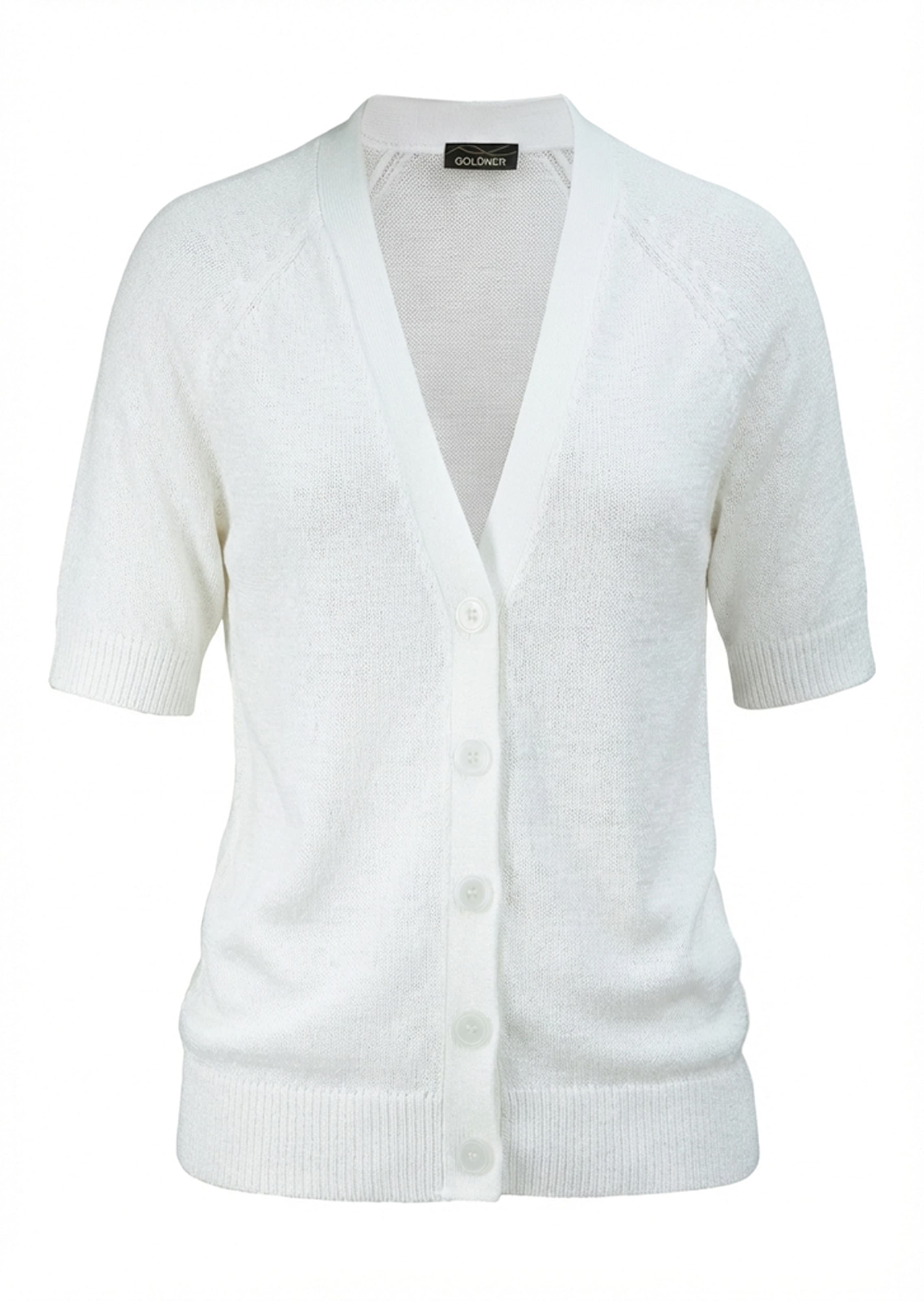 Strickjacke aus kühlem Bändchengarn