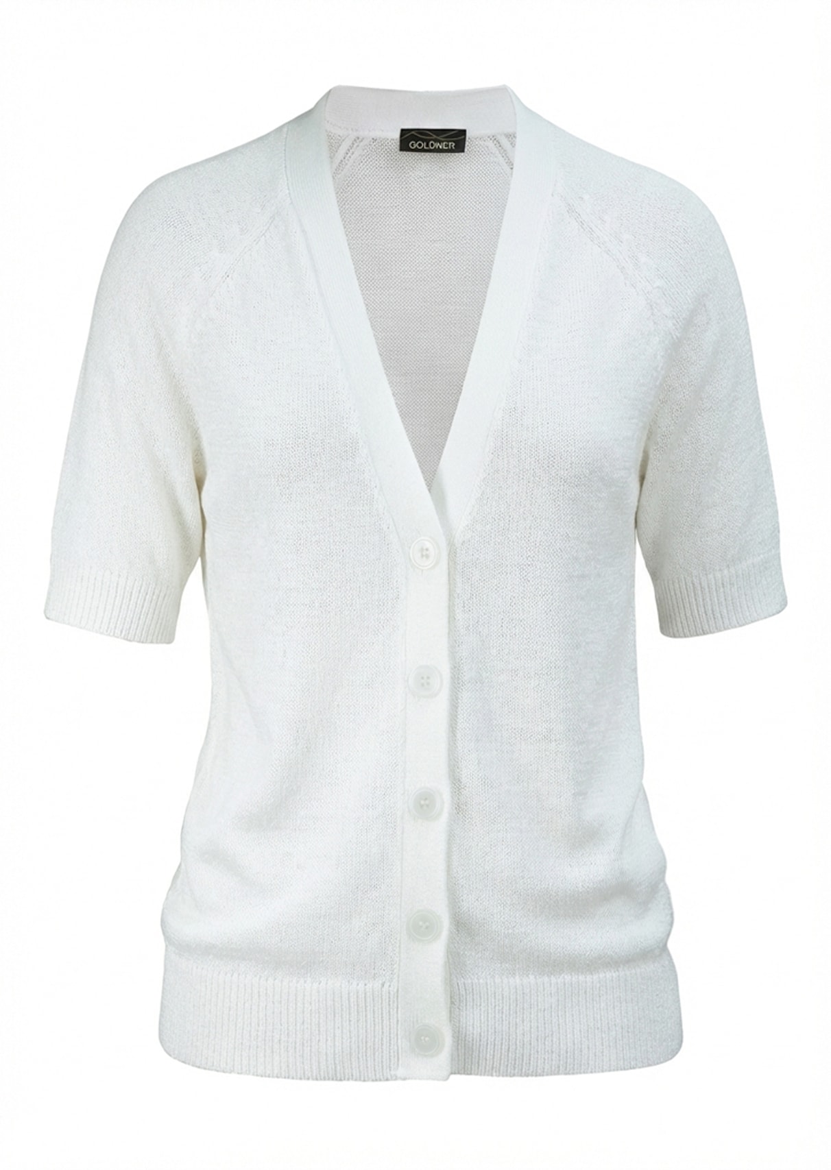 Strickjacke aus kühlem Bändchengarn