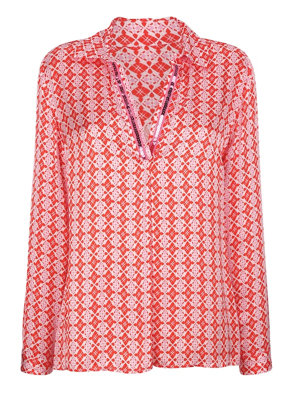 Bluse mit effektvollen Pailletten 4