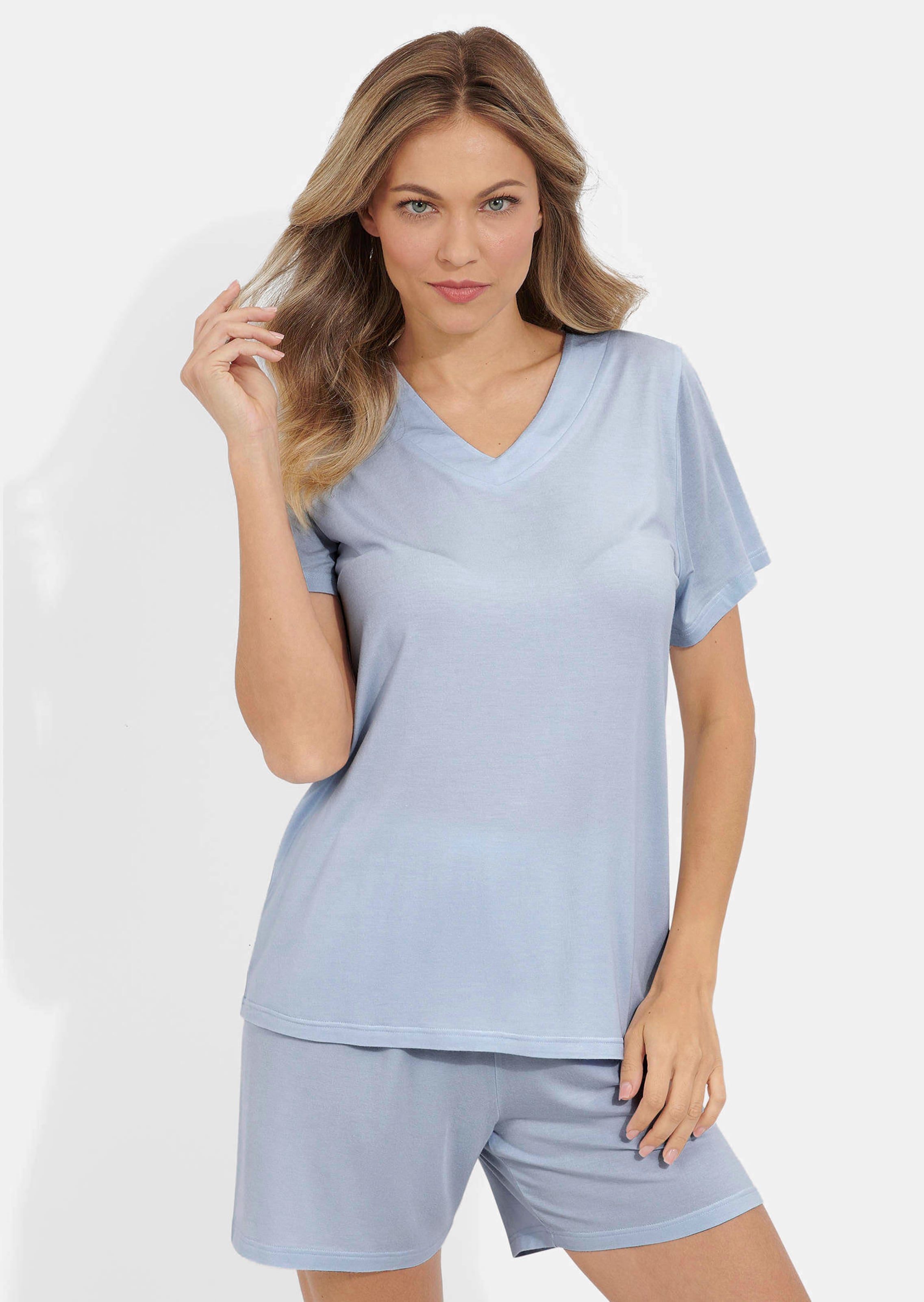 Shorty-Set aus glattem Jersey