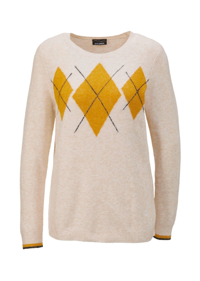 Weicher Pullover mit hochwertiger Intarsie