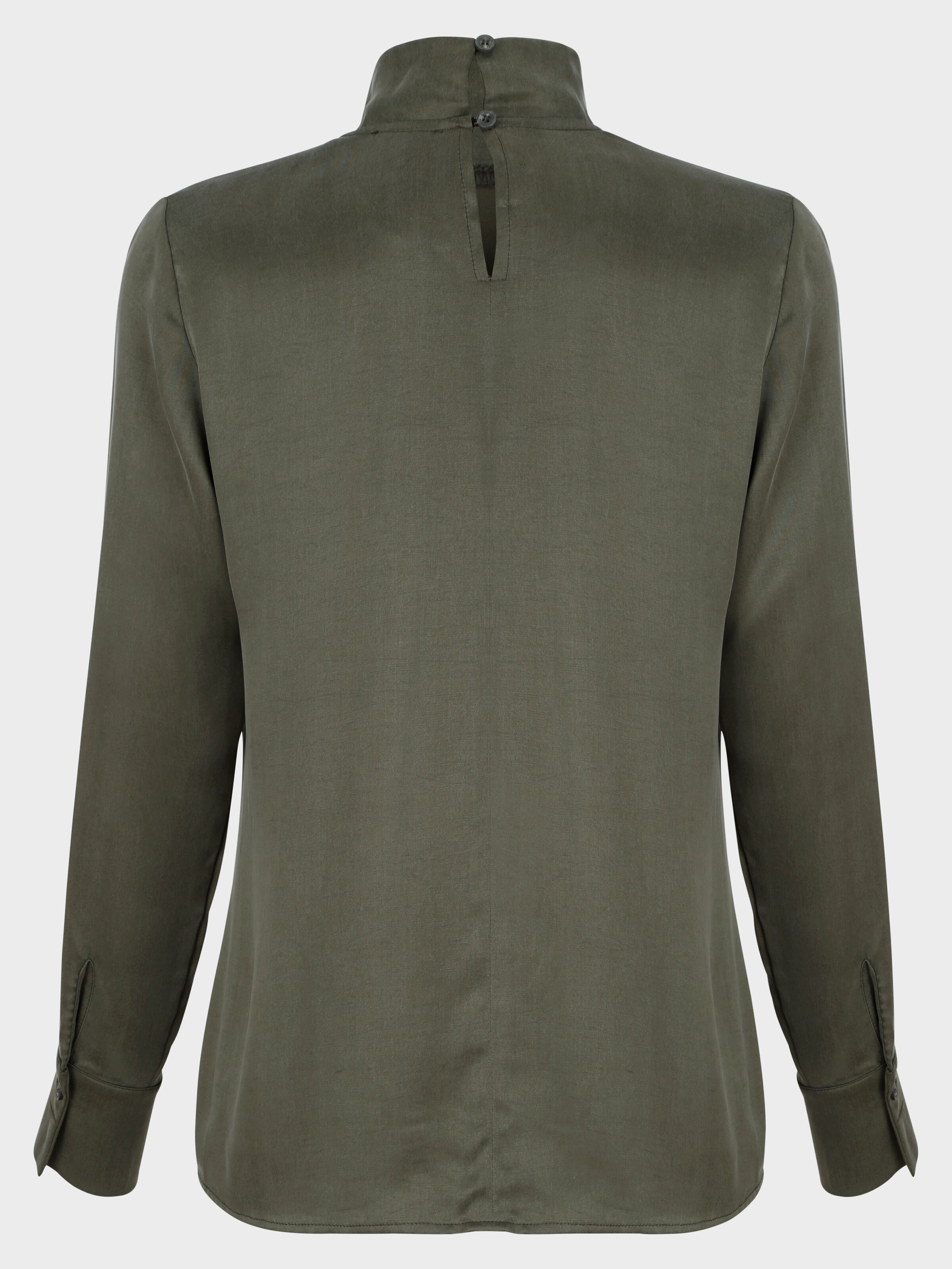 Satinbluse mit Stehkragen