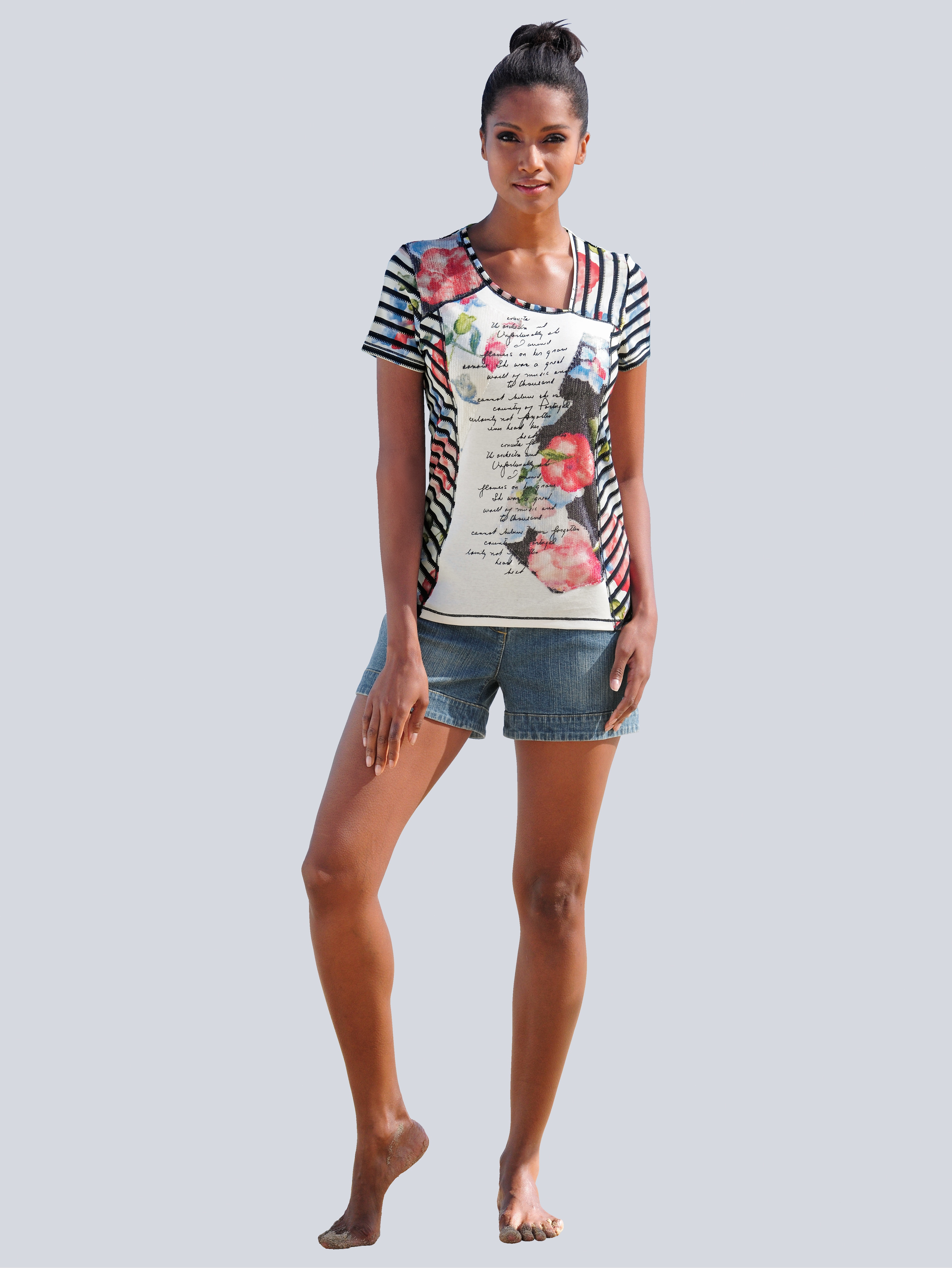 Jeans-Shorts im Used-Look