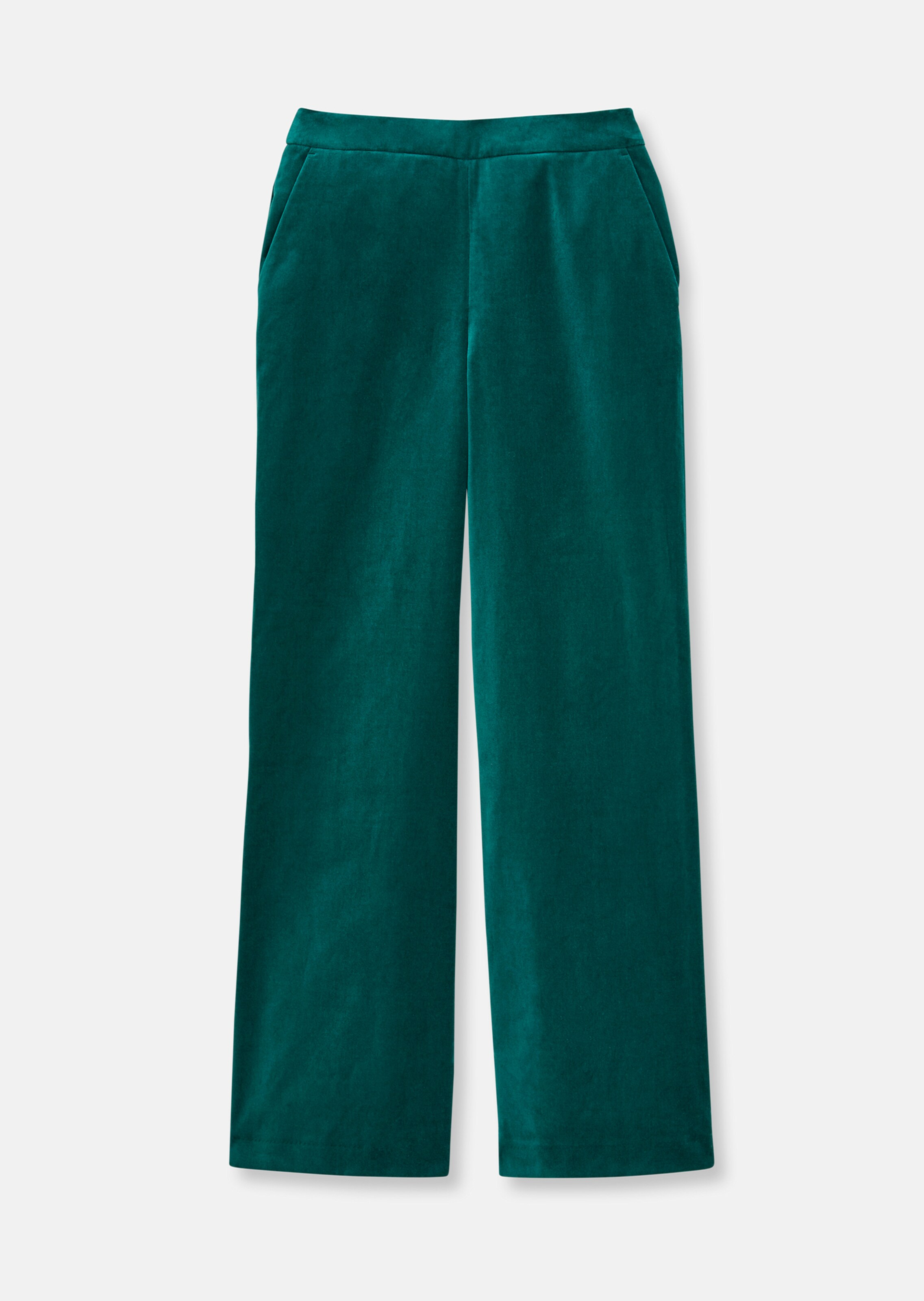 Samthose mit weitem Bein
