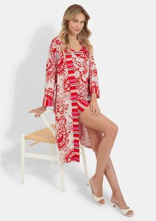 Hausmantel im farbharmonischen Mustermix thumbnail 3