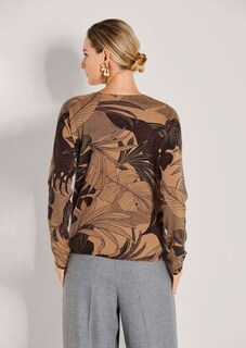 Kaschmir-Pullover mit Allover-Print thumbnail 3