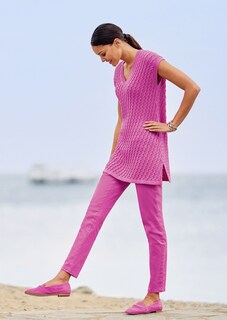 Baumwollpullover mit 3D-Zopfmuster-Mix thumbnail 7