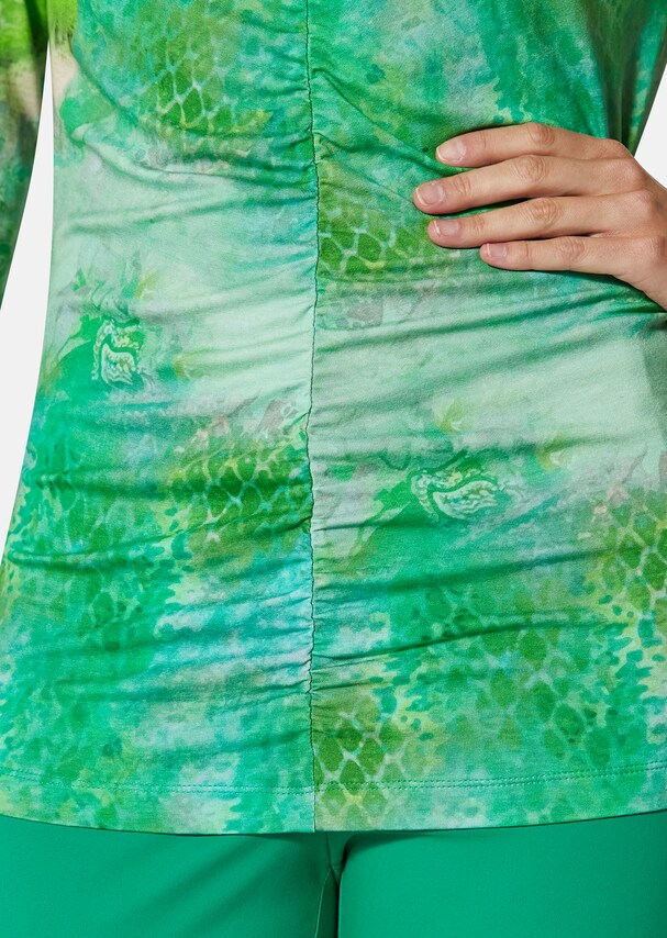 Jersey shirt with 3/4-length sleeves and unique print 4