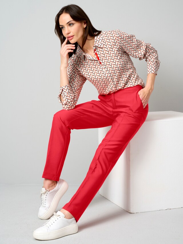 Hemdbluse in grafischem Dessin 6