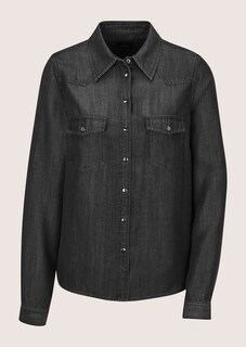 Hemdbluse im Denim-Look thumbnail 6