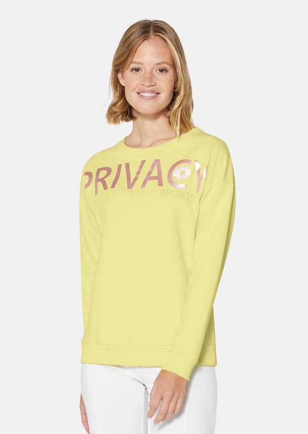 Sweatshirt with shiny logo print