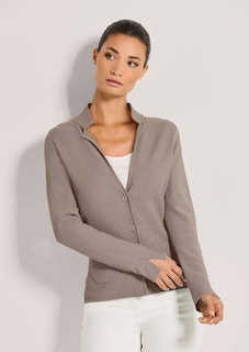 Schlanker Strickblazer mit langen Ärmeln thumbnail 1