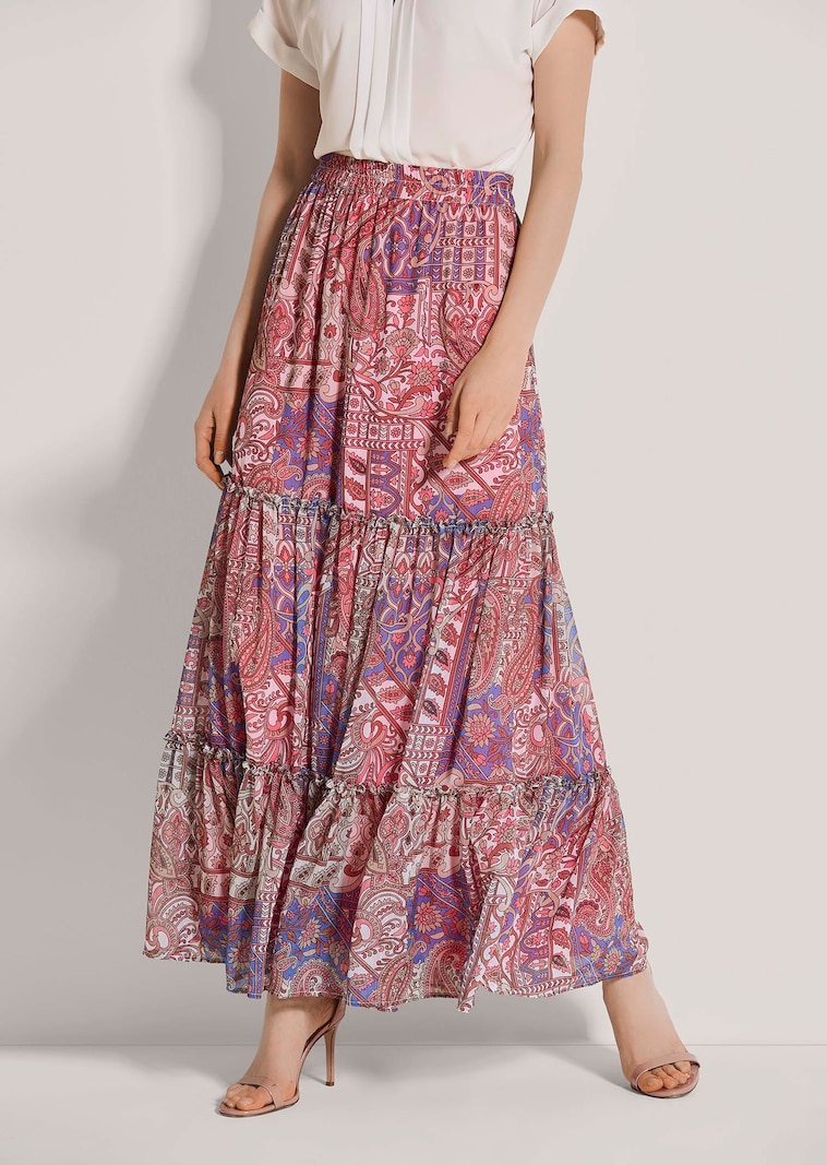 Stufenrock mit Unikat-Print