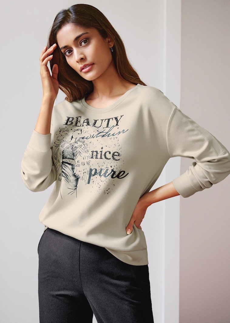 Oversized sweatshirt met modieuze print