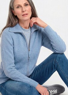 Geribd tricot jasje met ritssluiting thumbnail 7