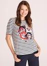 T-shirt à rayures avec motif sur le devant thumbnail 7
