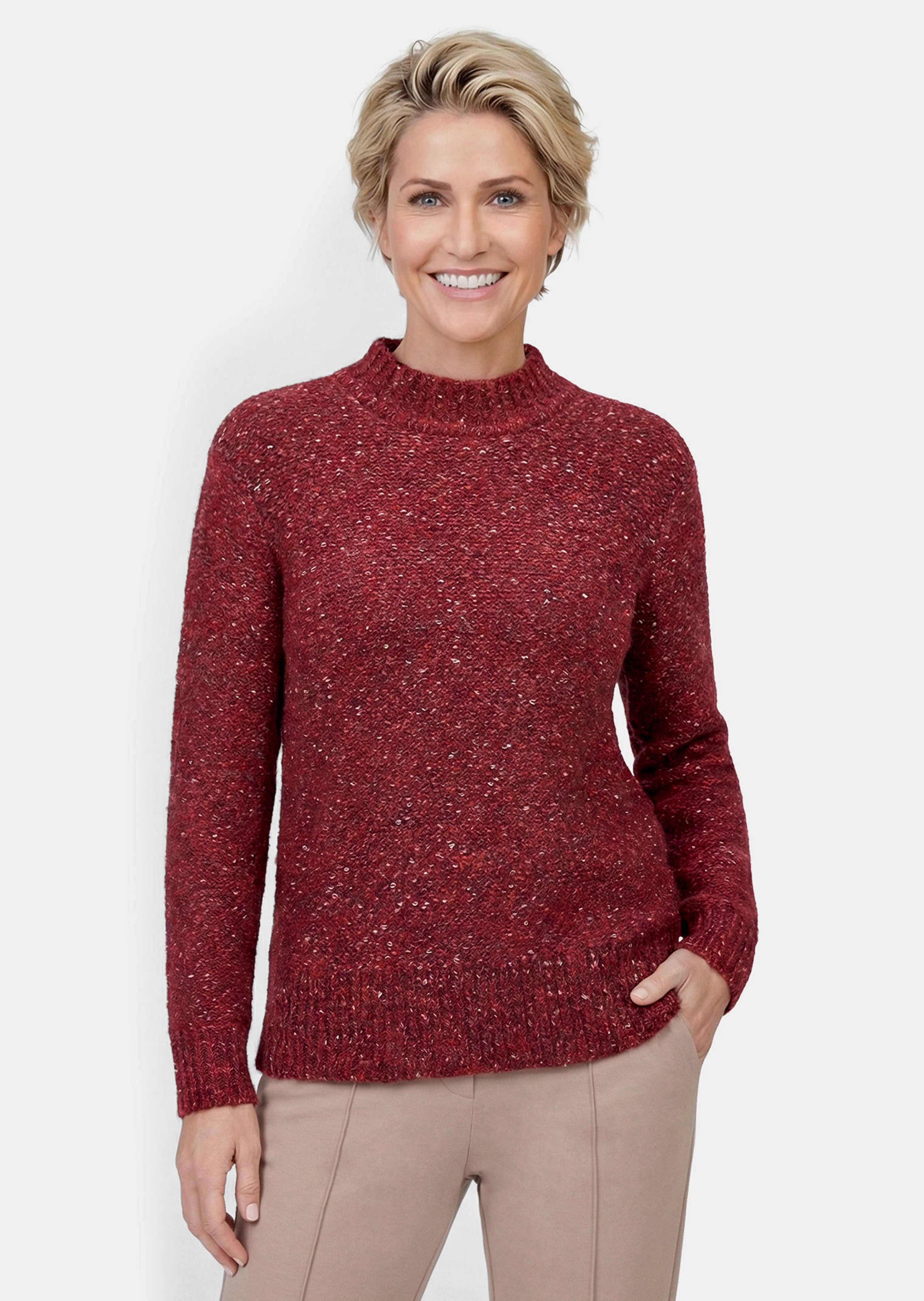 Strickpullover in Bouclé Optik