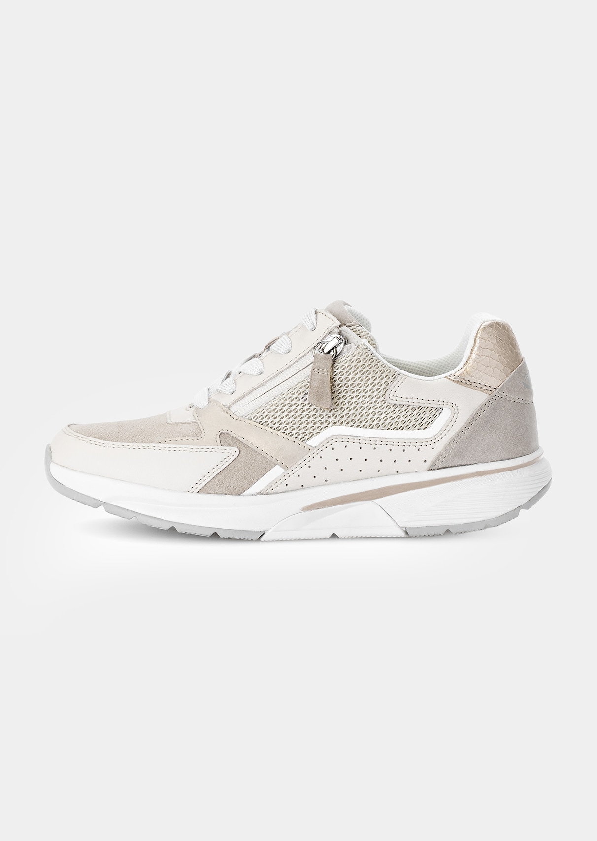 Leder-Sneaker mit Reißverschluss