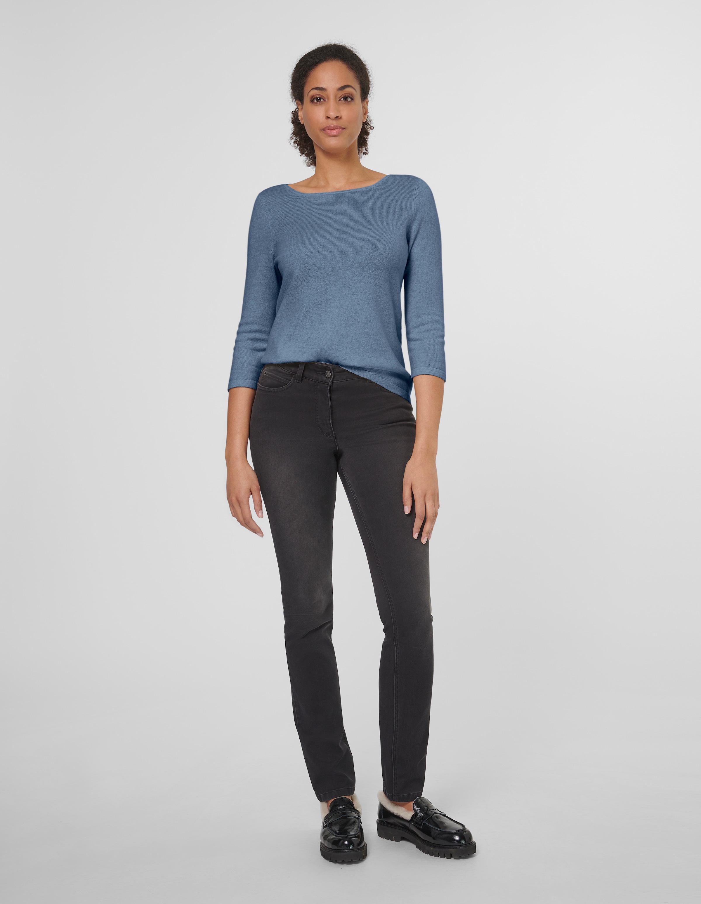 Kasjmier trui met boothals