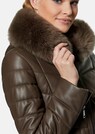 Leder-Steppjacke mit Lammfellbesatz thumbnail 5