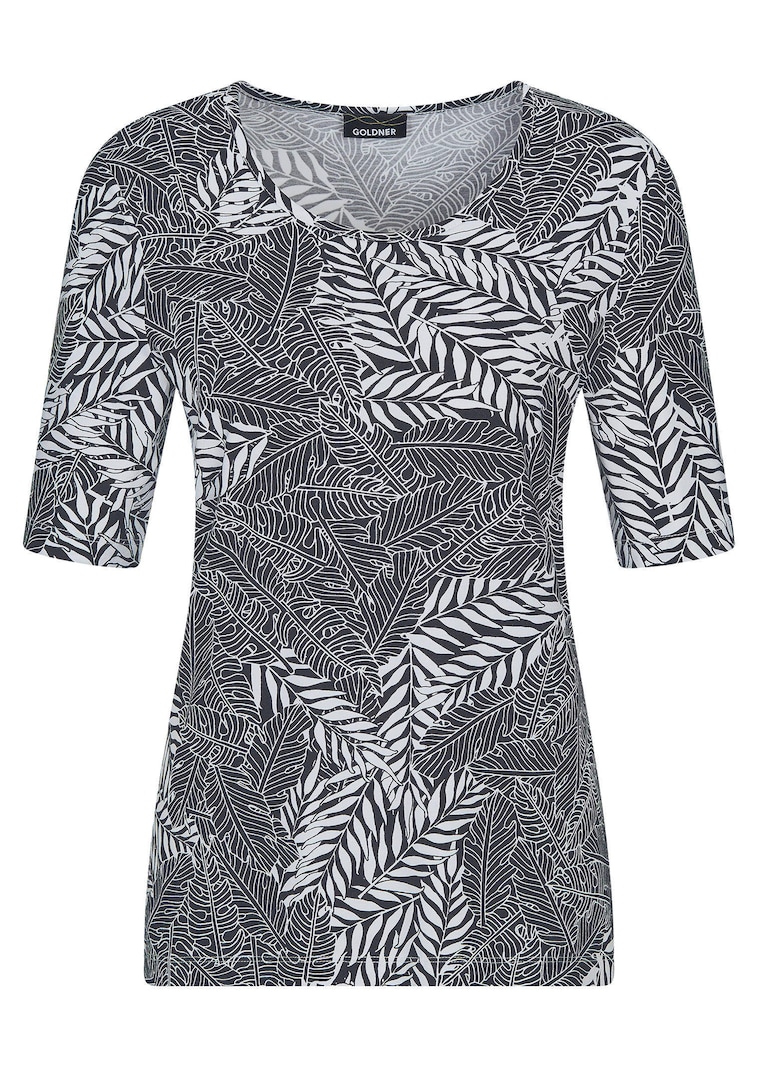 T-shirt avec imprimé de feuilles