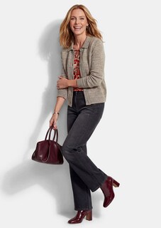 Flauschige Strickjacke mit Glitzereffekt thumbnail 4