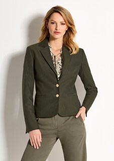 Nadelstreifen-Blazer mit goldfarbenen Wappenknöpfen thumbnail 7