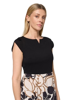 Jurk: jersey shirt en geweven rok thumbnail 4