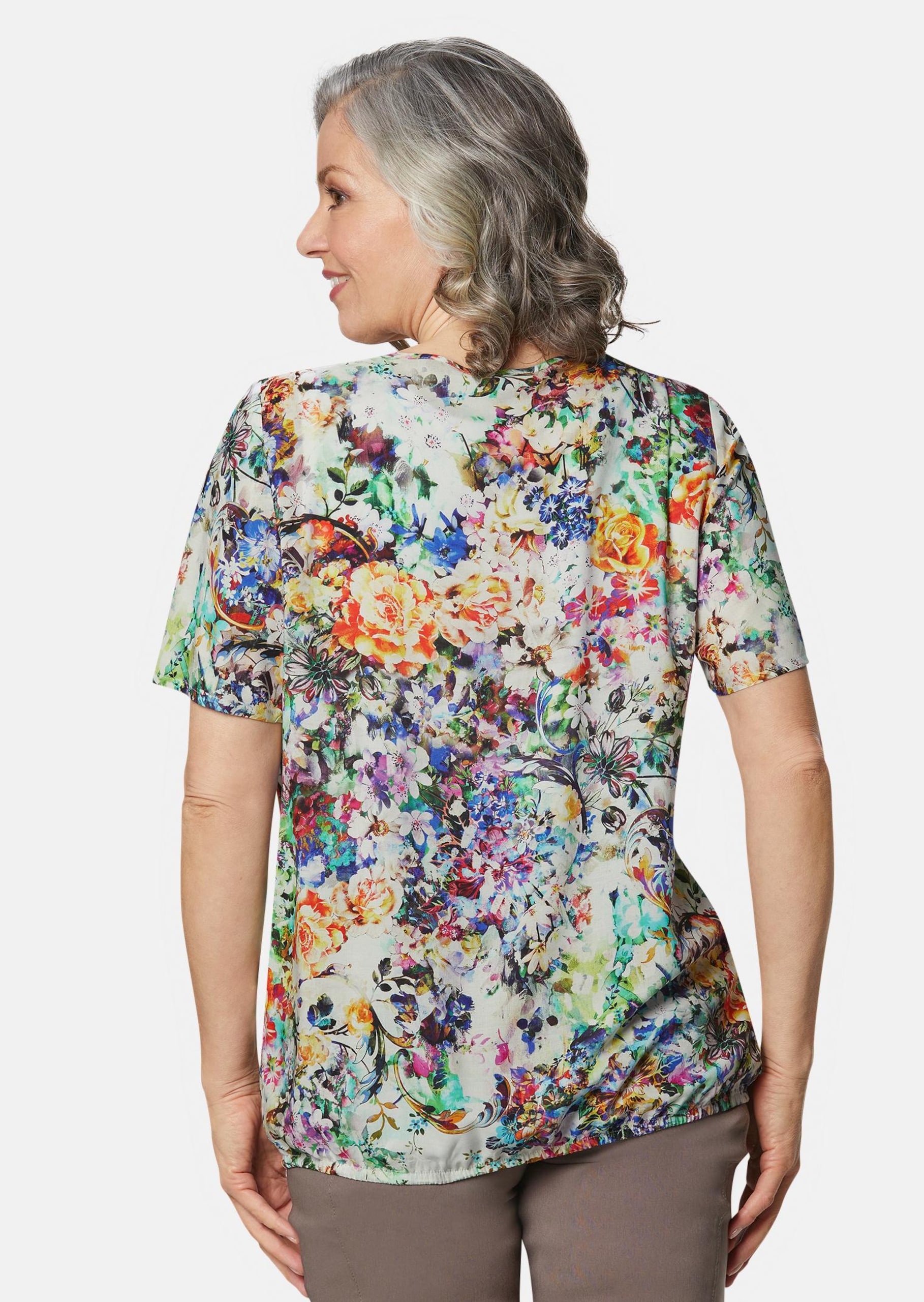 Doordeweekse dagen knoop Op maat Prachtig gekleurde gedessineerde blouse | atelier GOLDNER
