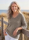Tricot pullover met naadloze V-hals thumbnail 7