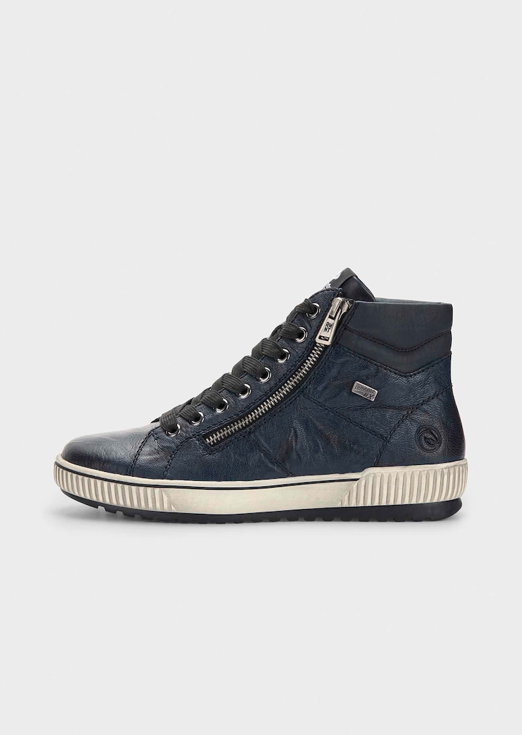 Sneaker aus Leder mit Reißverschluss