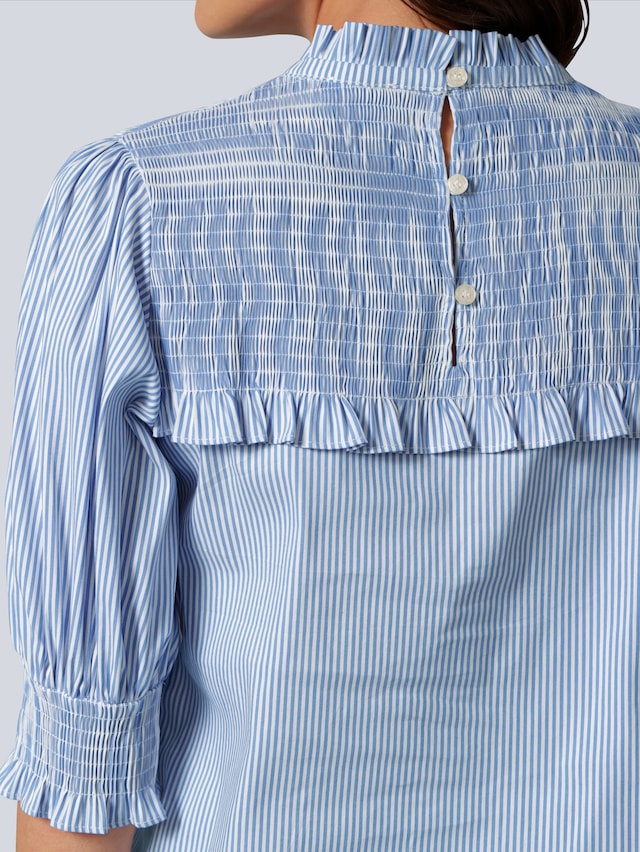 Bluse mit gesmoktem Ärmel