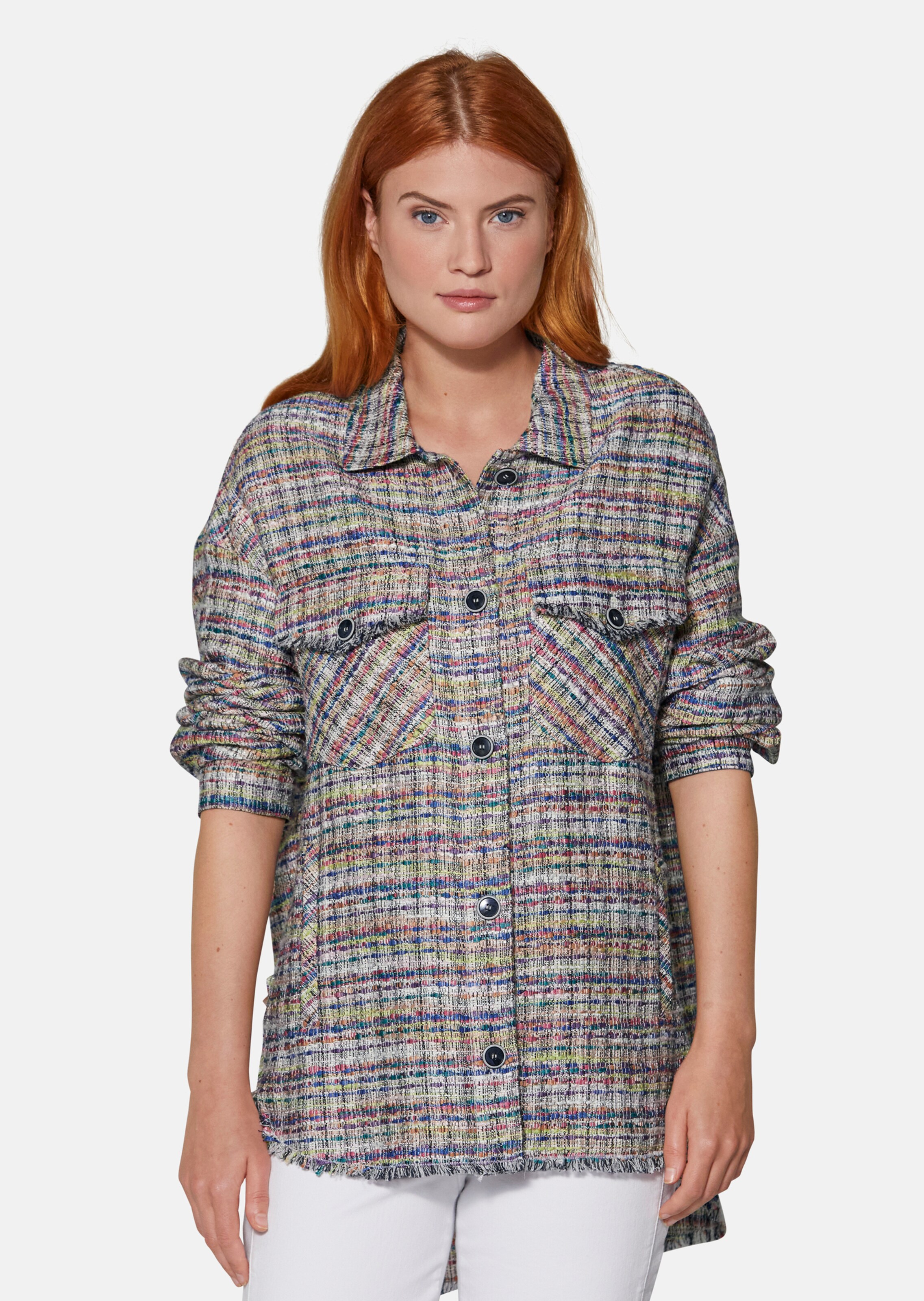 Bunte Jacke mit Fransen