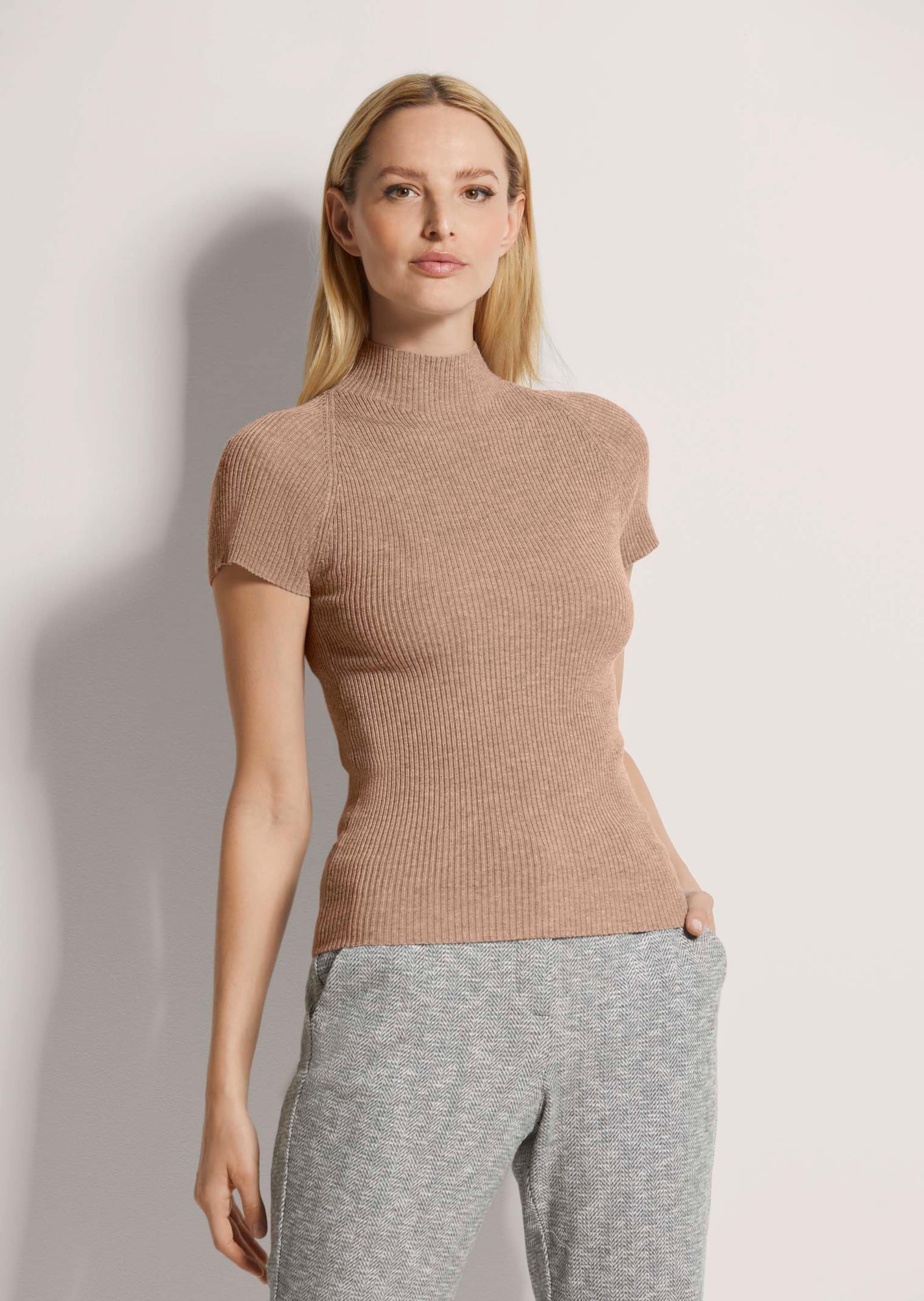 Strickpullover mit Kurzarm