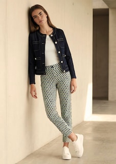 Veste en jean féminine, sans col thumbnail 7
