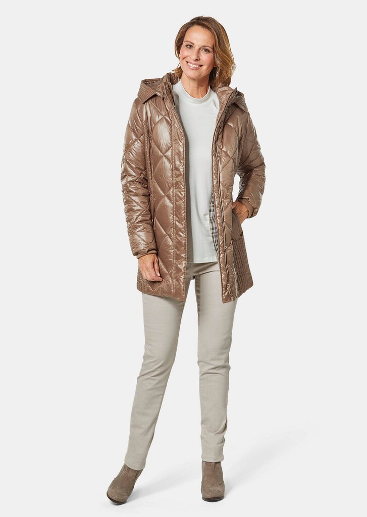 Longsteppjacke mit hübschem Innenfutter