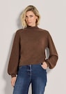 Feinstrickpullover mit Ballonärmeln thumbnail 1