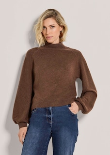 Feinstrickpullover mit Ballonärmeln thumbnail 1