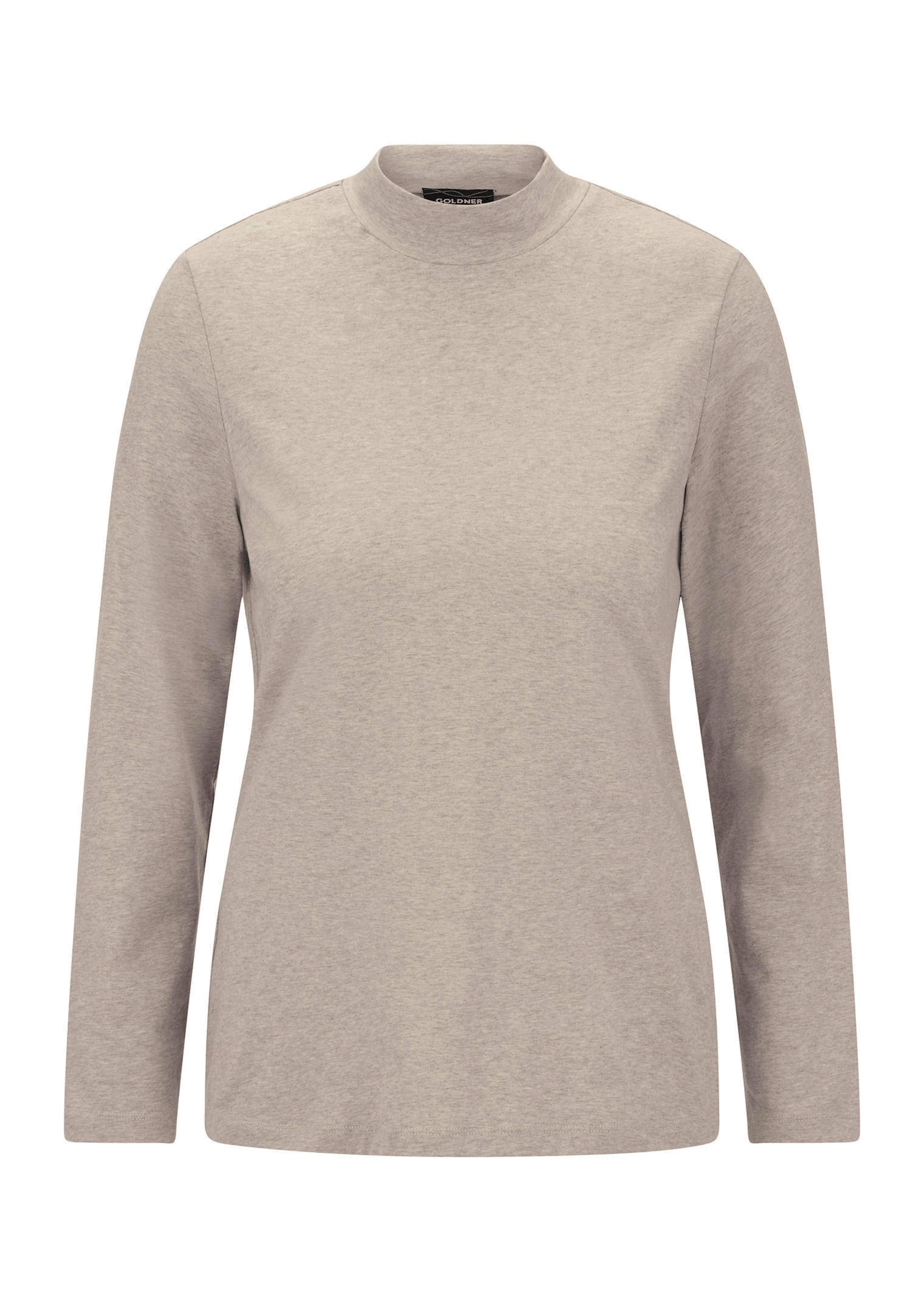 Langarmshirt mit Stehkragen aus Baumwolle