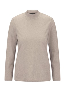 Shirt met lange mouwen en opstaande kraag, van katoen thumbnail 6