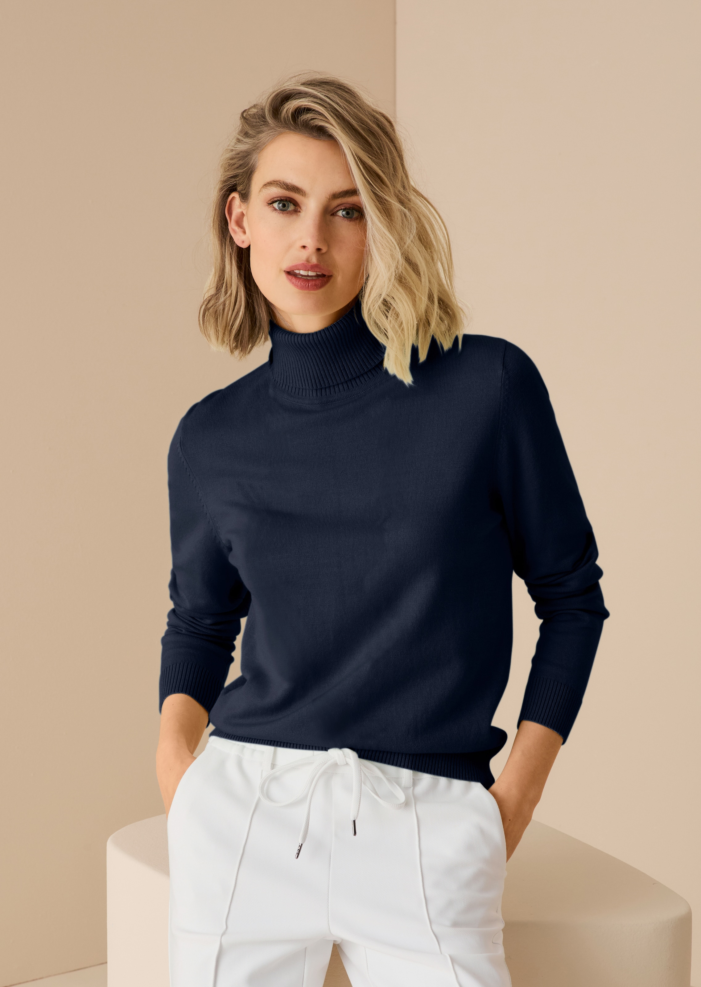 Strickpullover aus Viskosestretch