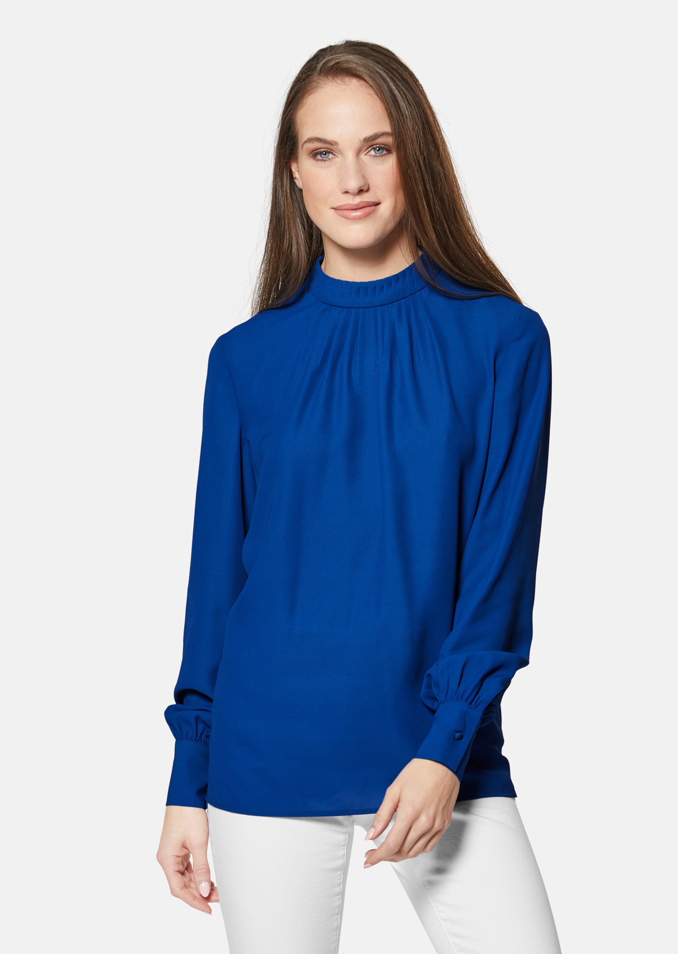 Bluse mit Stehkragen