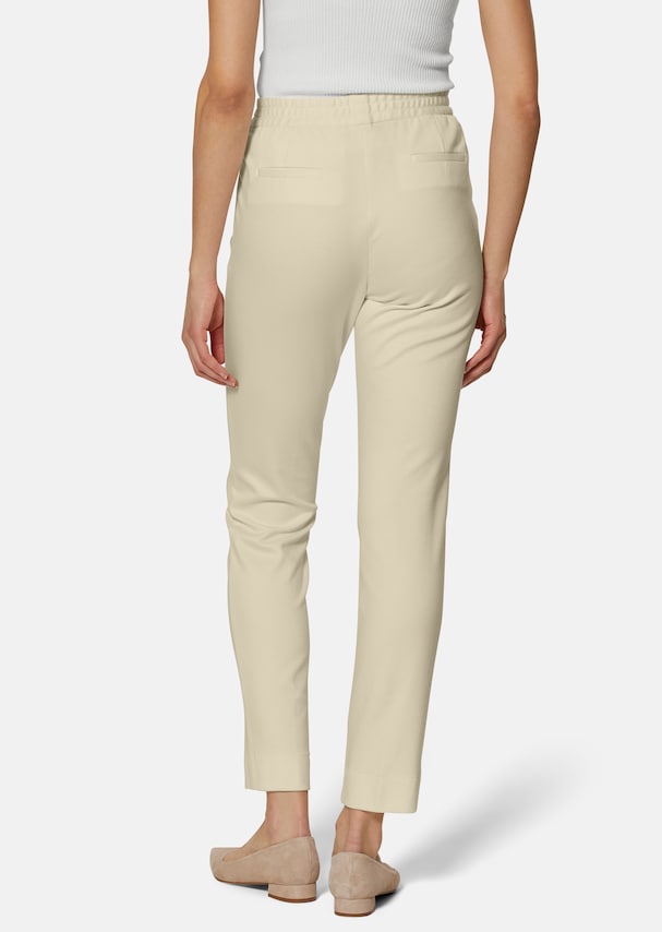Slim jersey trousers with piping 2
